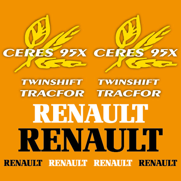 Renault Ceres 95X tractor decal aufkleber adesivo autocollant sticker set