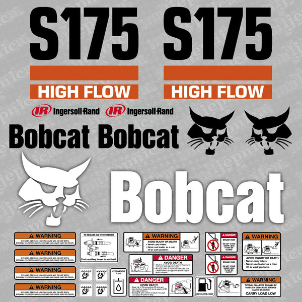 Bobcat S175 High Flow Loader Aftermarket Decal / Aufkleber / Adesivo / Sticker / Replacement Set