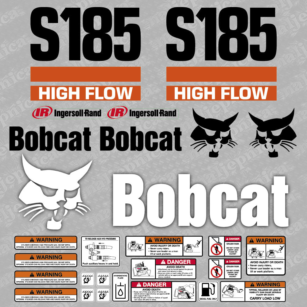 Bobcat S185 High Flow Loader Aftermarket Decal / Aufkleber / Adesivo ...