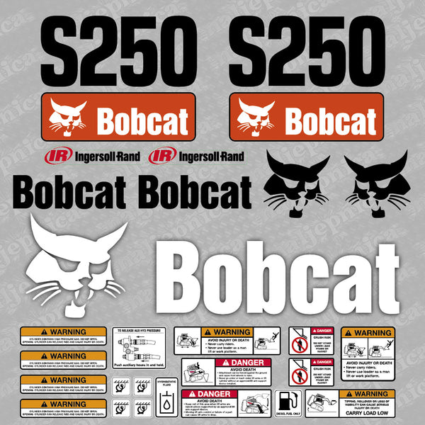 Bobcat S250 Loader Aftermarket Decal / Aufkleber / Adesivo / Sticker / Replacement Set
