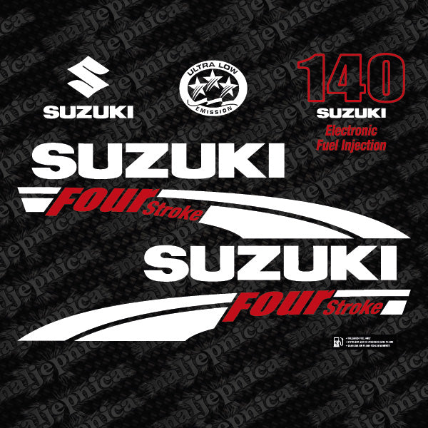 Suzuki 140 Four stroke (2004) outboard decal aufkleber adesivo sticker set