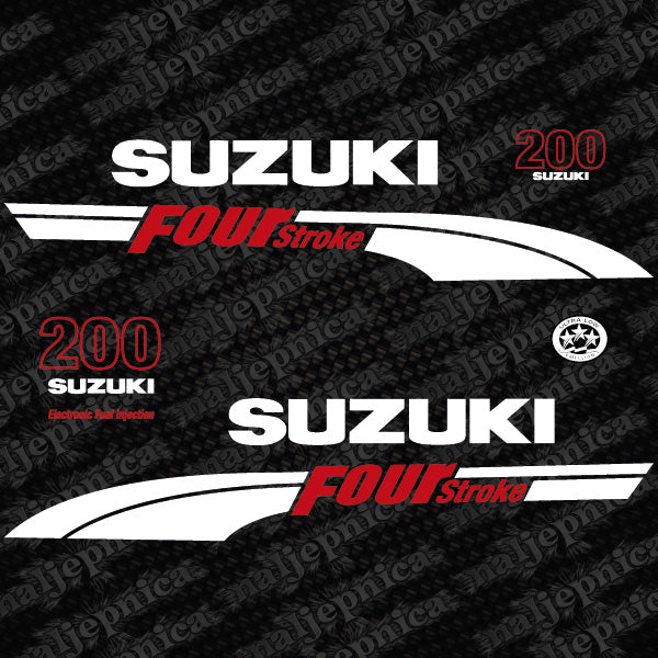 Suzuki 200 Four stroke (2004) outboard decal aufkleber adesivo sticker –  4.11 Decals