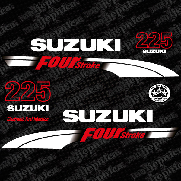 Suzuki 225 Four stroke (2004) outboard decal aufkleber adesivo sticker set