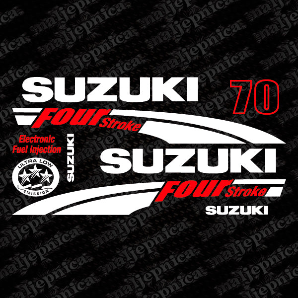 Suzuki 70 Four stroke (2004) outboard decal aufkleber adesivo sticker set