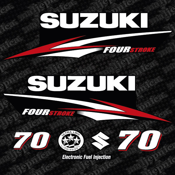 Suzuki 70 Four stroke outboard decal aufkleber adesivo sticker set