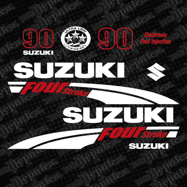 Suzuki 90 Four stroke (2004) outboard decal aufkleber adesivo sticker set