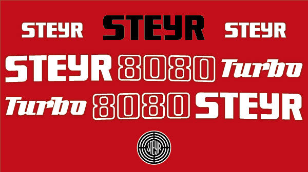 Steyr 8080 turbo tractor decal aufkleber adesivo sticker set