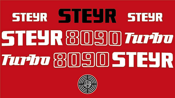 Steyr 8090 turbo tractor decal aufkleber adesivo sticker set