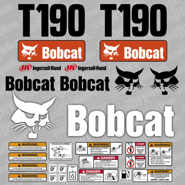 Bobcat T190 Loader Aftermarket Decal / Aufkleber / Adesivo / Sticker / Replacement Set