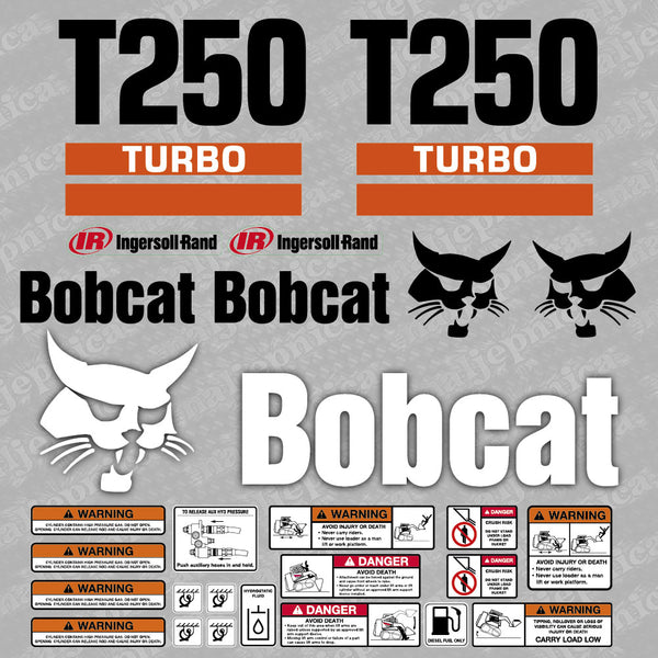 Bobcat T250 Turbo Loader Aftermarket Decal / Aufkleber / Adesivo / Sticker / Replacement Set