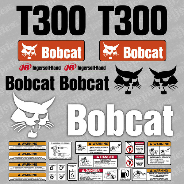 Bobcat T300 Loader Aftermarket Decal / Aufkleber / Adesivo / Sticker / Replacement Set
