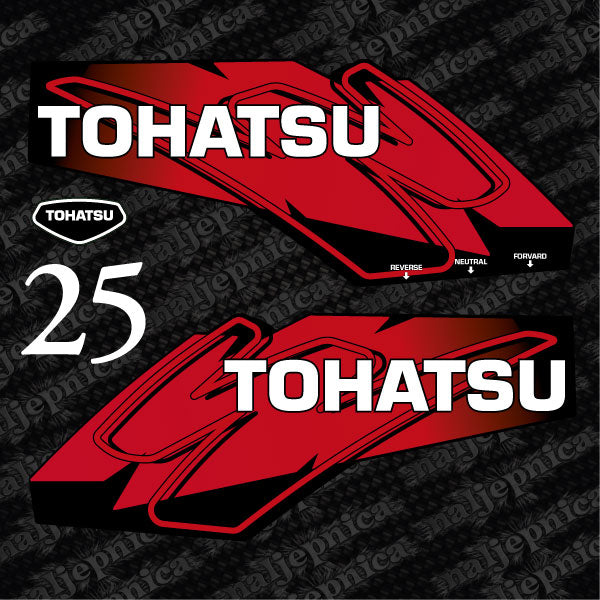 Tohatsu 25 outboard (2012) decal aufkleber adesivo sticker set
