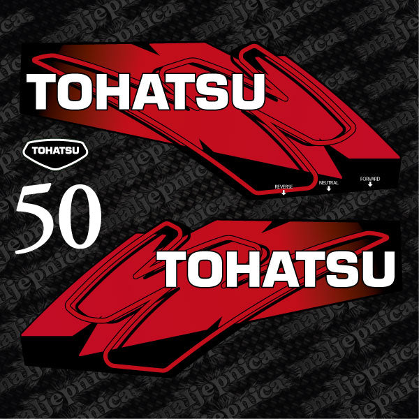 Tohatsu 50 outboard (2012) decal aufkleber adesivo sticker set