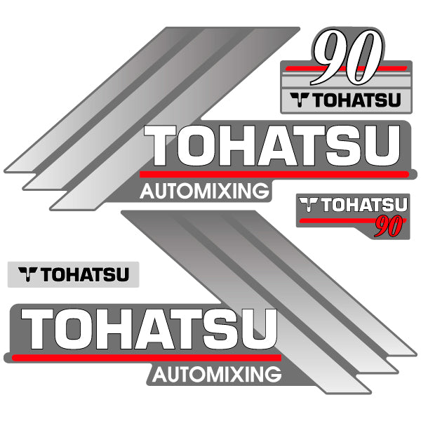 Tohatsu 90 outboard (2004) decal aufkleber adesivo sticker set