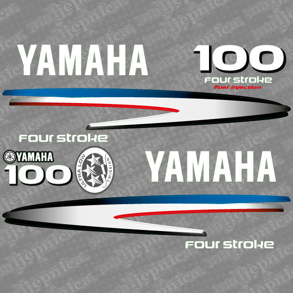 Yamaha 100 four stroke outboard (2002-2006) decal aufkleber addesivo sticker set