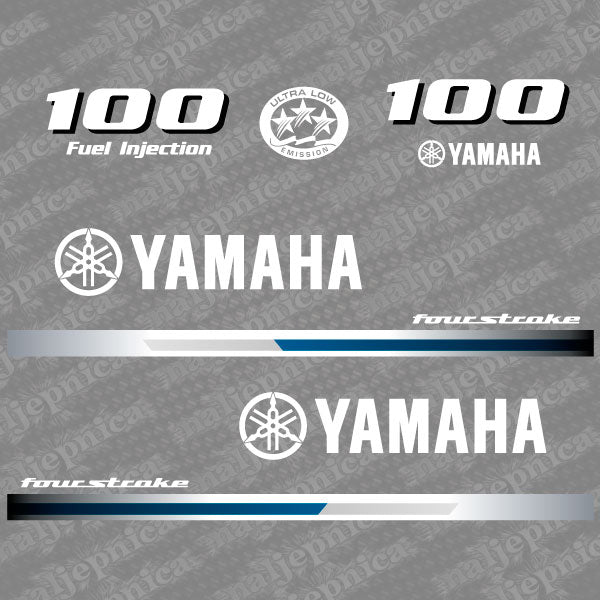 Yamaha 100 four stroke outboard (2013) decal aufkleber addesivo sticker set