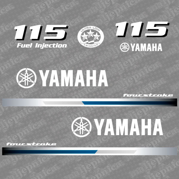 Yamaha 115 four stroke outboard (2013) decal aufkleber addesivo sticker set
