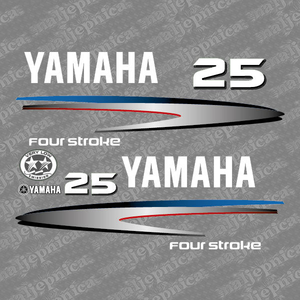 Yamaha 25 four stroke outboard (2002-2006) decal aufkleber addesivo sticker set