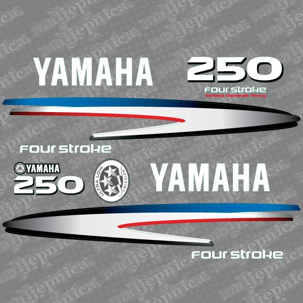 Yamaha 250 four stroke outboard (2002-2006) decal aufkleber addesivo sticker set