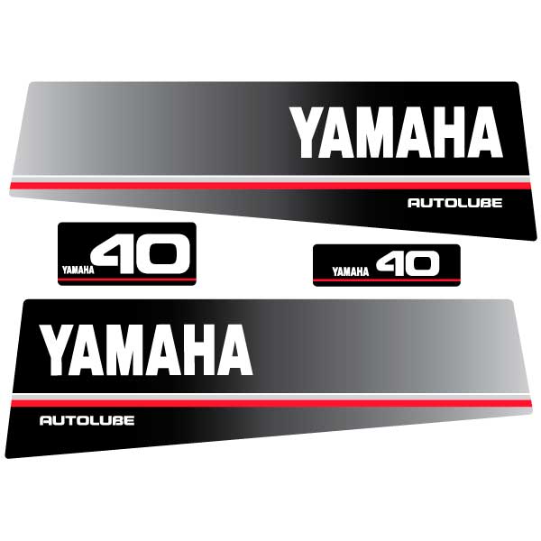 Yamaha 40 (1991) autolube outboard decal aufkleber sticker set