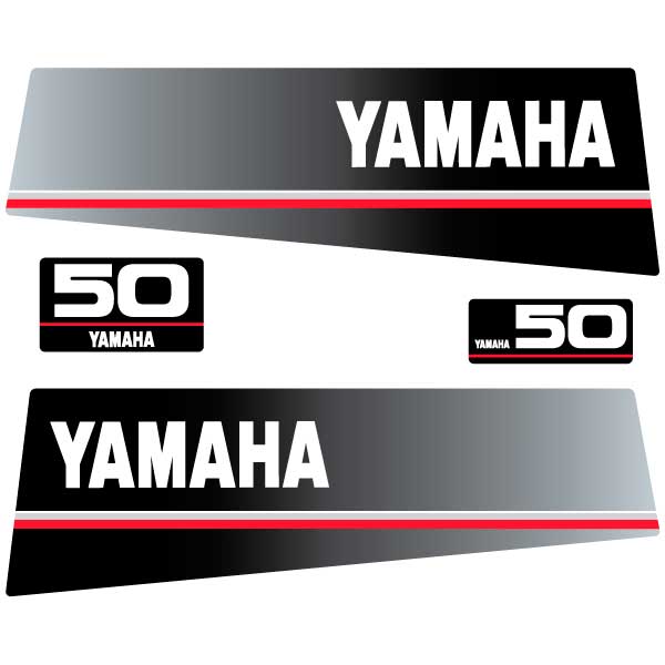 Yamaha 50 outboard decal aufkleber adesivo sticker set