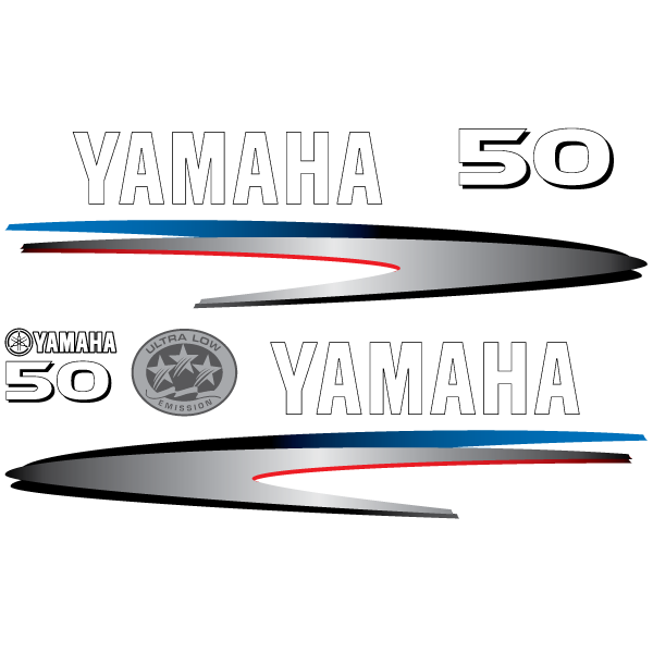 Yamaha 50 outboard (2002-2006) decal aufkleber sticker set