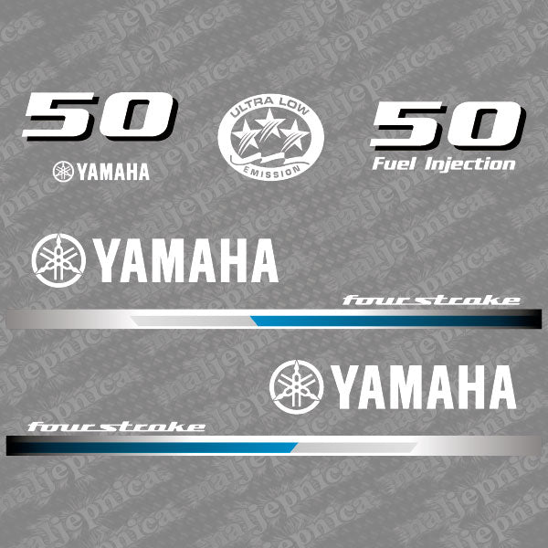 Yamaha 50 four stroke outboard (2013) decal aufkleber addesivo sticker set