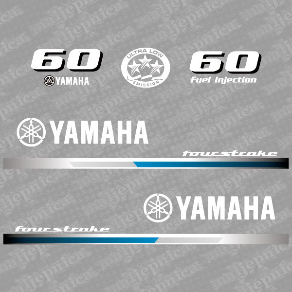 Yamaha 60 four stroke outboard (2013) decal aufkleber addesivo sticker set