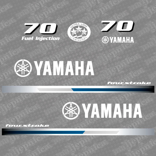 Yamaha 70 four stroke outboard (2013) decal aufkleber addesivo sticker set