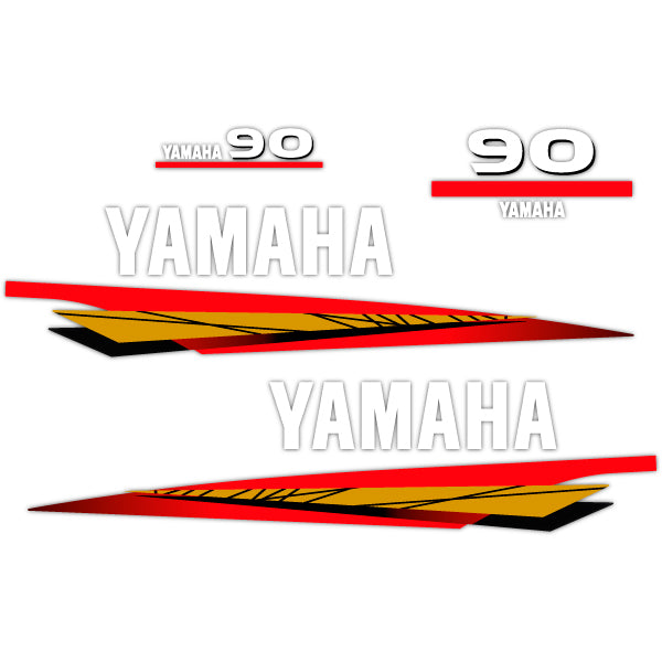 Yamaha 90 outboard (1998-2001) decal aufkleber addesivo sticker set