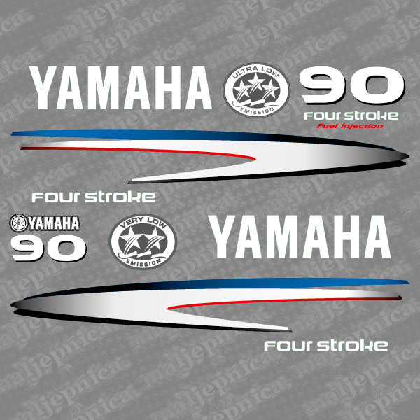 Yamaha 90 four stroke outboard (2002-2006) decal aufkleber addesivo sticker set