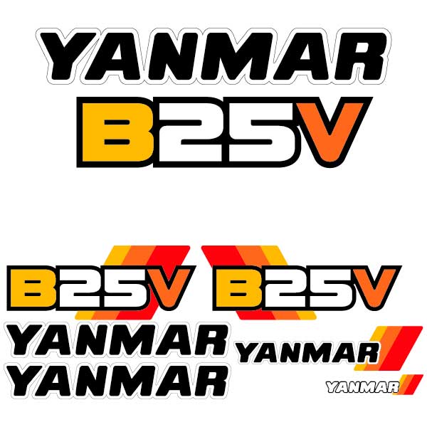 Yanmar B25V decal aufkleber sticker adesivo set