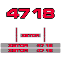 Zetor 4718 tractor decal aufkleber adesivo sticker set