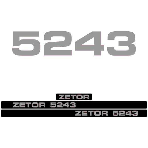 Zetor 5243 tractor decal aufkleber sticker set