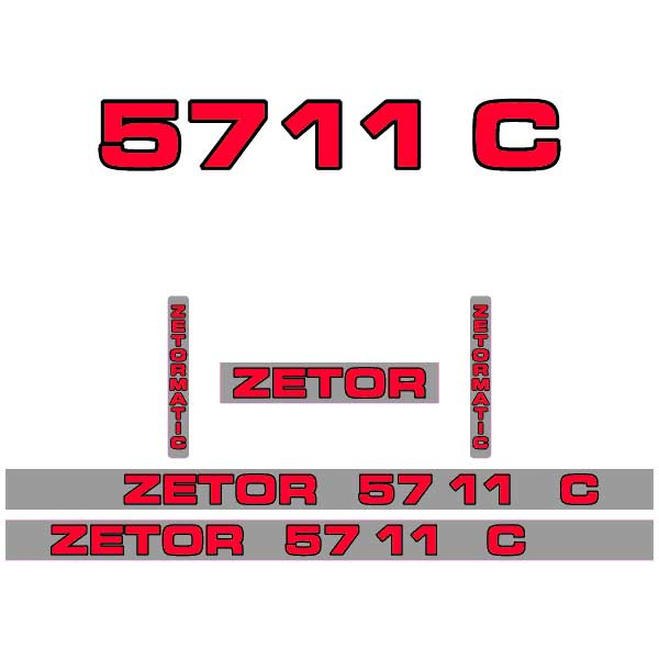 Zetor 5711 C tractor decal aufkleber adesivo sticker set