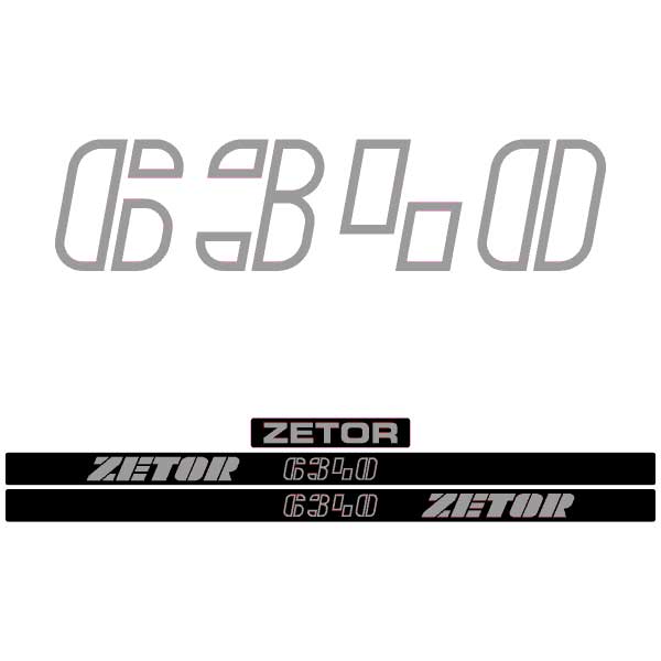 Zetor 6340 tractor decal aufkleber adesivo sticker set