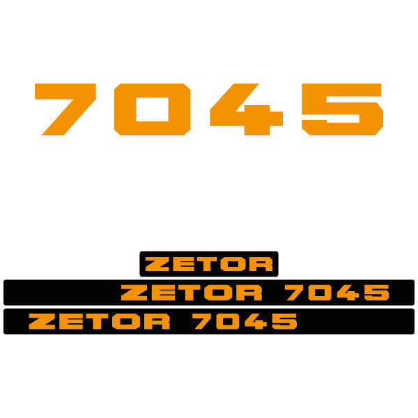 Zetor 7045 tractor decal adesivo aufkleber sticker set
