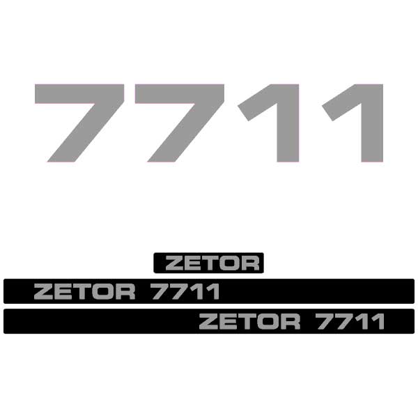 Zetor 7711 tractor decal aufkleber adesivo sticker set