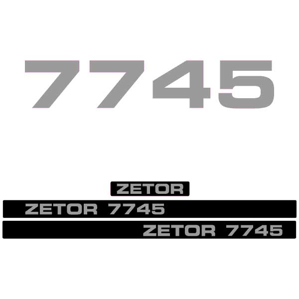 Zetor 7745 tractor decal aufkleber adesivo sticker set