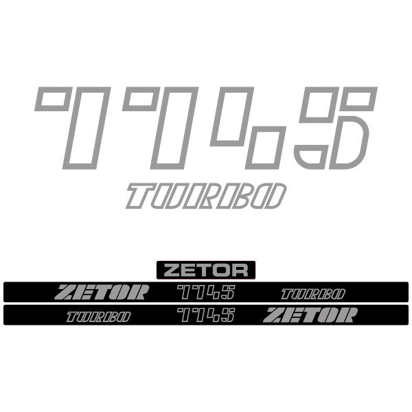 Zetor 7745 turbo tractor decal aufkleber adesivo sticker set