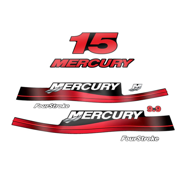 Mercury 15 Four Stroke 1999-2004 outboard decal sticker set