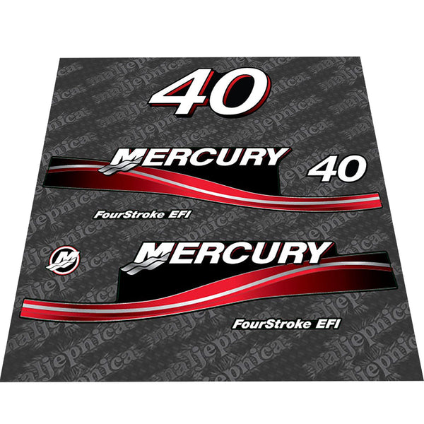 Mercury 40 Four Stroke EFI 2005-2007 outboard decal sticker set