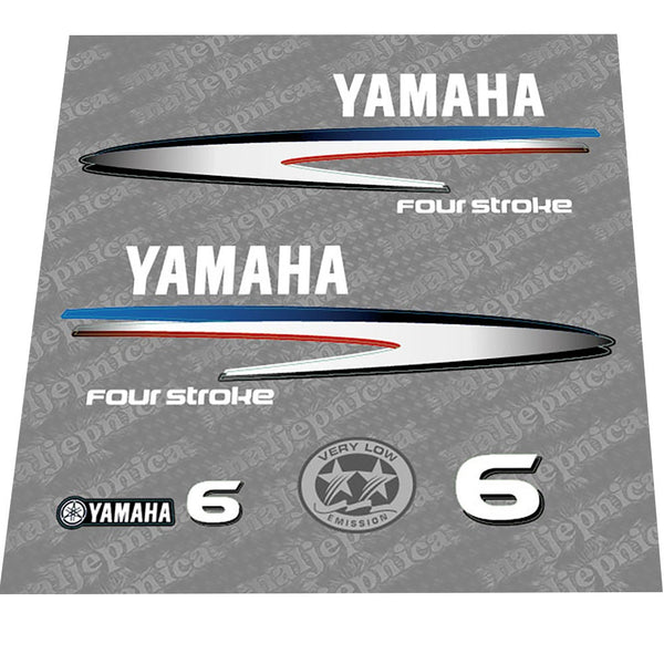 Yamaha 6 (2002-2006) Outboard Decal Sticker Set