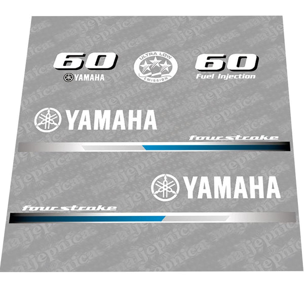 Yamaha 60 Four Stroke (2013) Outboard Decal Sticker Set