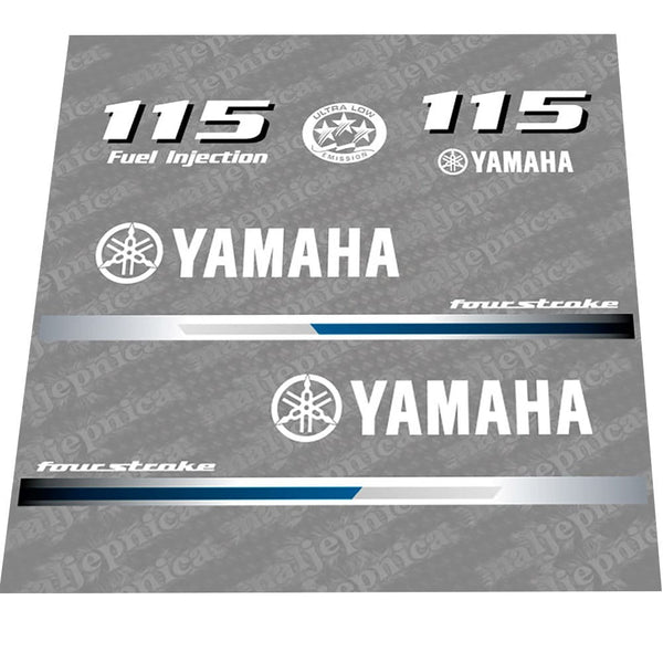 Yamaha 115 Four Stroke (2013) Outboard Decal Sticker Set