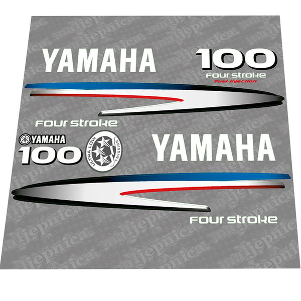 Yamaha 100 Four Stroke (2002-2006) Outboard Decal Sticker Set