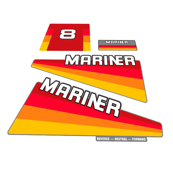 Mariner 8 Outboard Decal Sticker Set