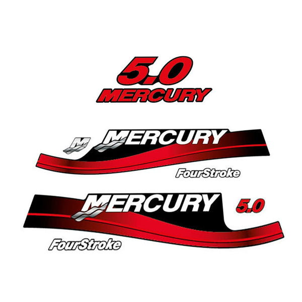 Mercury 5.0 Four Stroke 1999-2004 outboard decal sticker set