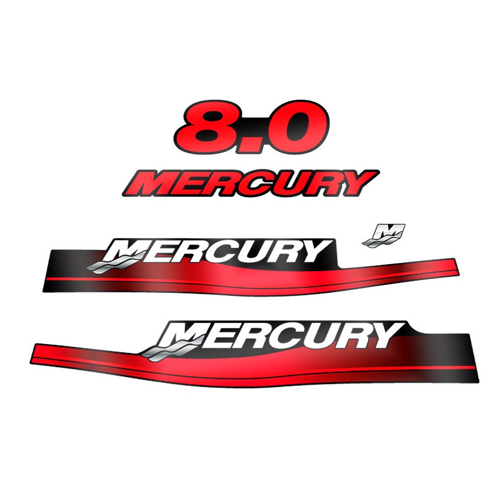 Mercury 40 HP Four Stroke 2013-2017 outboard engine decals sticker set Mercury 40 HP Four Stroke 2013-2017 outboard engine decals sticker set