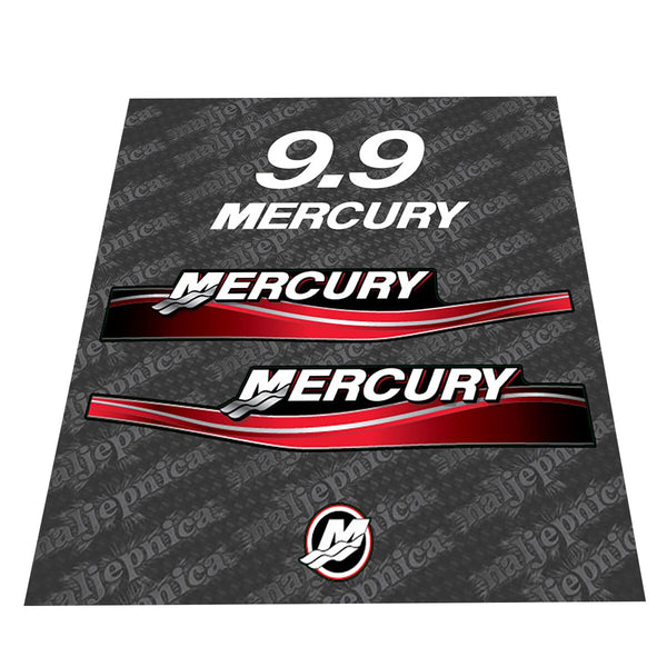 Mercury 9.9 2005-2007 outboard decal sticker set